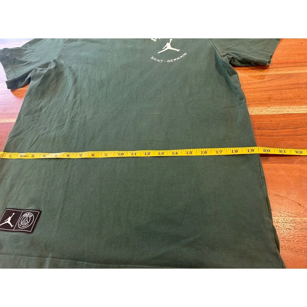 Jordan Paris Saint-Germain PSG T-Shirt Mens Medium Green Jumpman Logo Tee